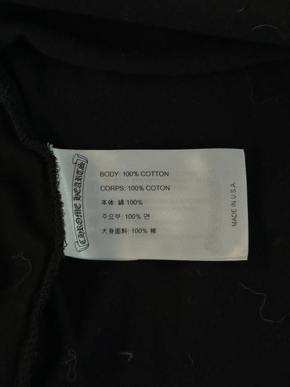 Chrome Hearts Black & White Neck Logo Longsleeve T-Shirt