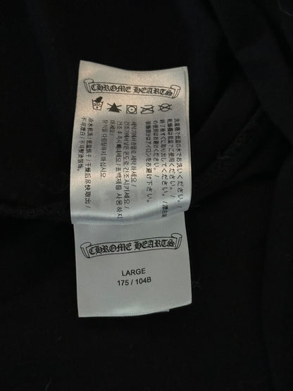 Chrome Hearts Black & White Neck Logo Longsleeve T-Shirt
