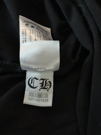 Chrome Hearts Black & White Neck Logo Longsleeve T-Shirt