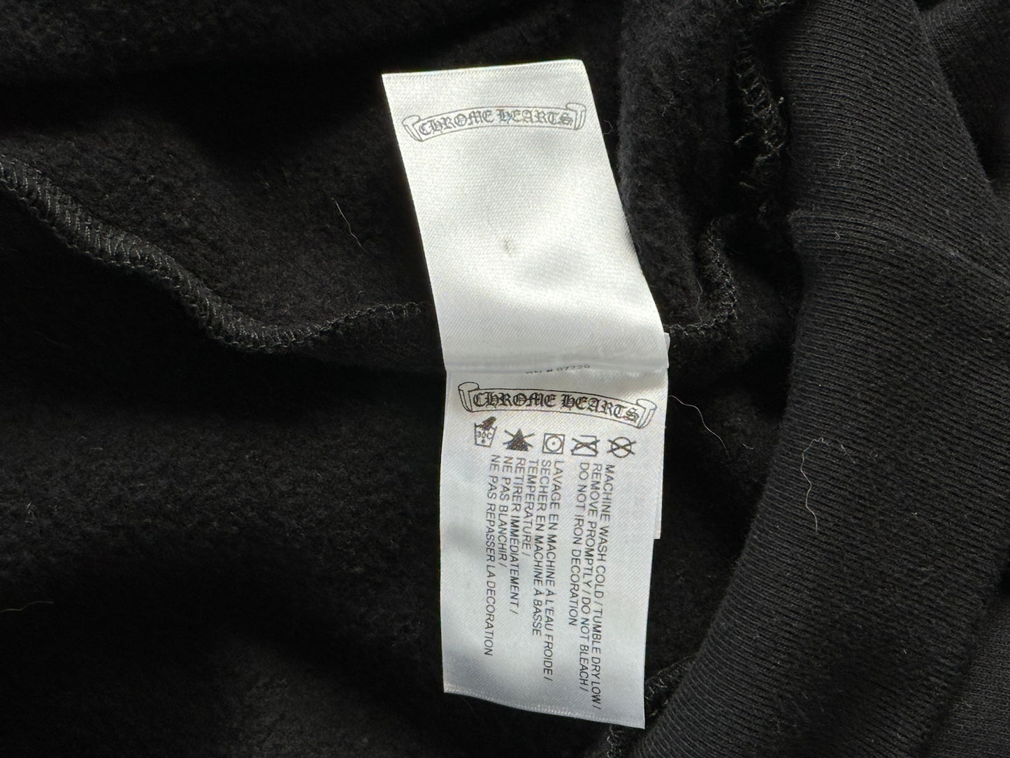 Chrome Hearts Black & White Script Logo Hoodie