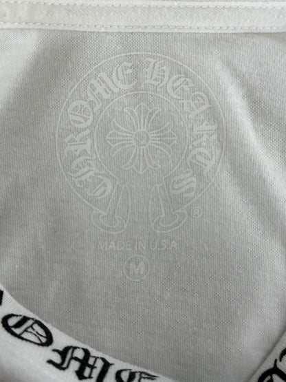 Chrome Hearts White & Black Neck Logo T-Shirt