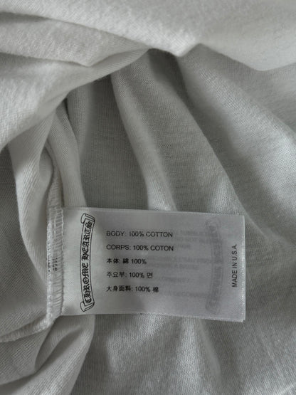 Chrome Hearts White & Black Neck Logo T-Shirt