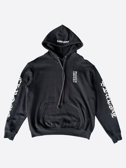 Chrome Hearts Black & White Script Logo Hoodie