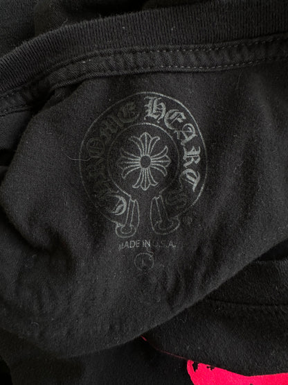 Chrome Hearts Black & Pink Foti Graphic T-Shirt