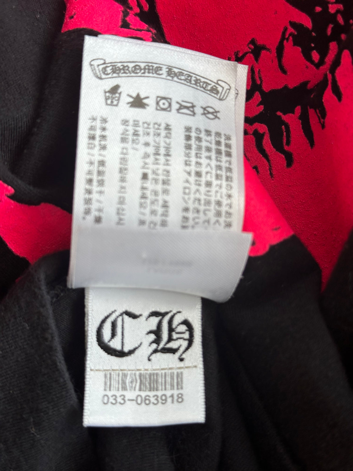 Chrome Hearts Black & Pink Foti Graphic T-Shirt