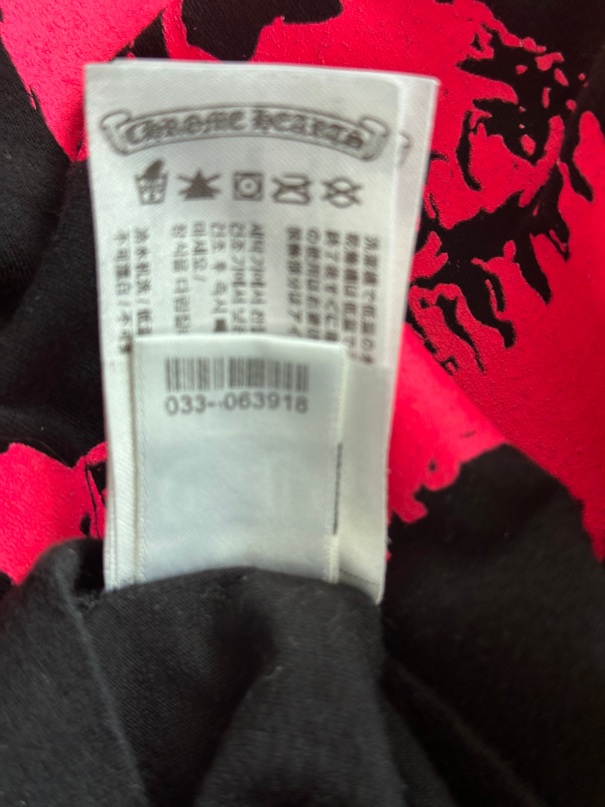 Chrome Hearts Black & Pink Foti Graphic T-Shirt