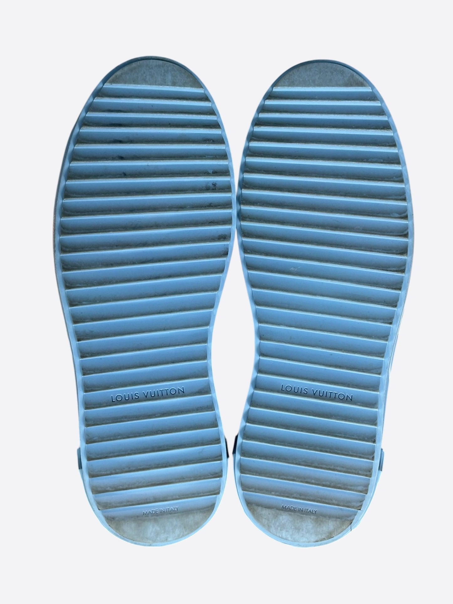 Louis Vuitton Blue & White Logo Time Out Sneakers