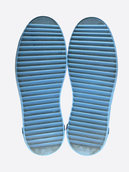 Louis Vuitton Blue & White Logo Time Out Sneakers