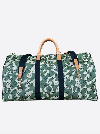 Louis Vuitton Takashi Murakami Camouflage Monogram Keepall 55