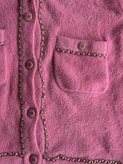 Chanel Pink Chain Women's Cardigan