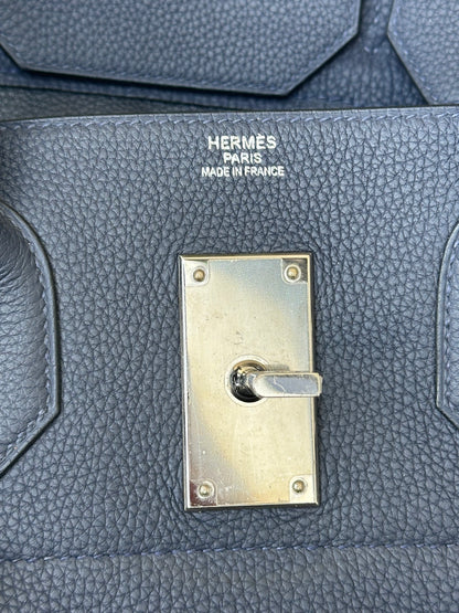 Hermes Bleu Nuit Togo & Palladium Hardware HAC Birkin 40