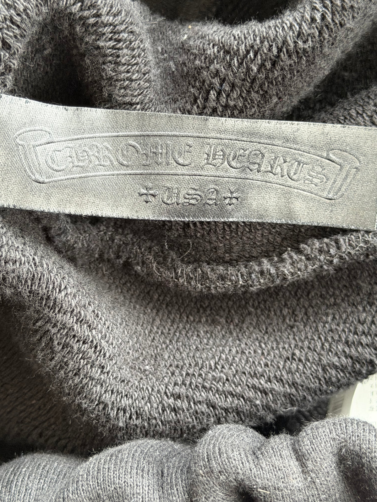 Chrome Hearts Black CH Logo Embroidered Sweatpants