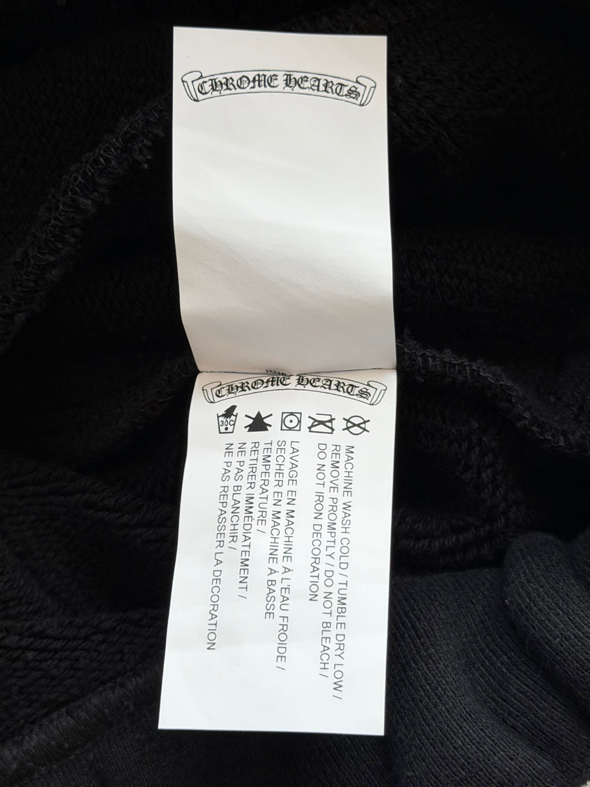 Chrome Hearts Black CH Logo Embroidered Sweatpants