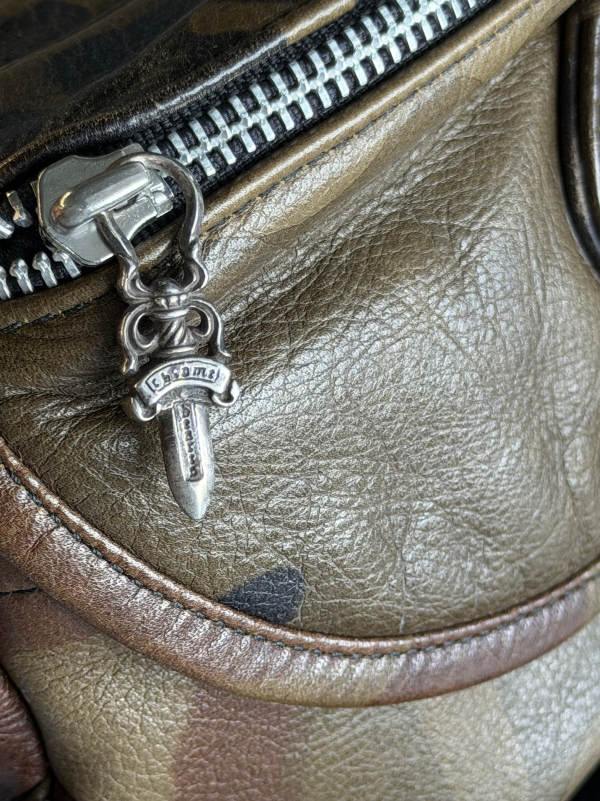 Chrome Hearts Green Camouflage Leather Snat Pack