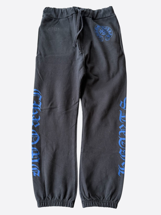 Chrome Hearts Black & Blue Horseshoe Logo Sweatpants