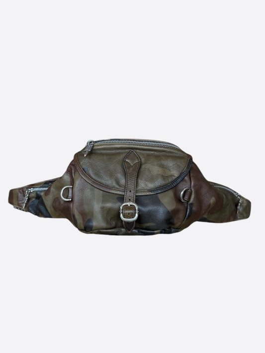 Chrome Hearts Green Camouflage Leather Snat Pack