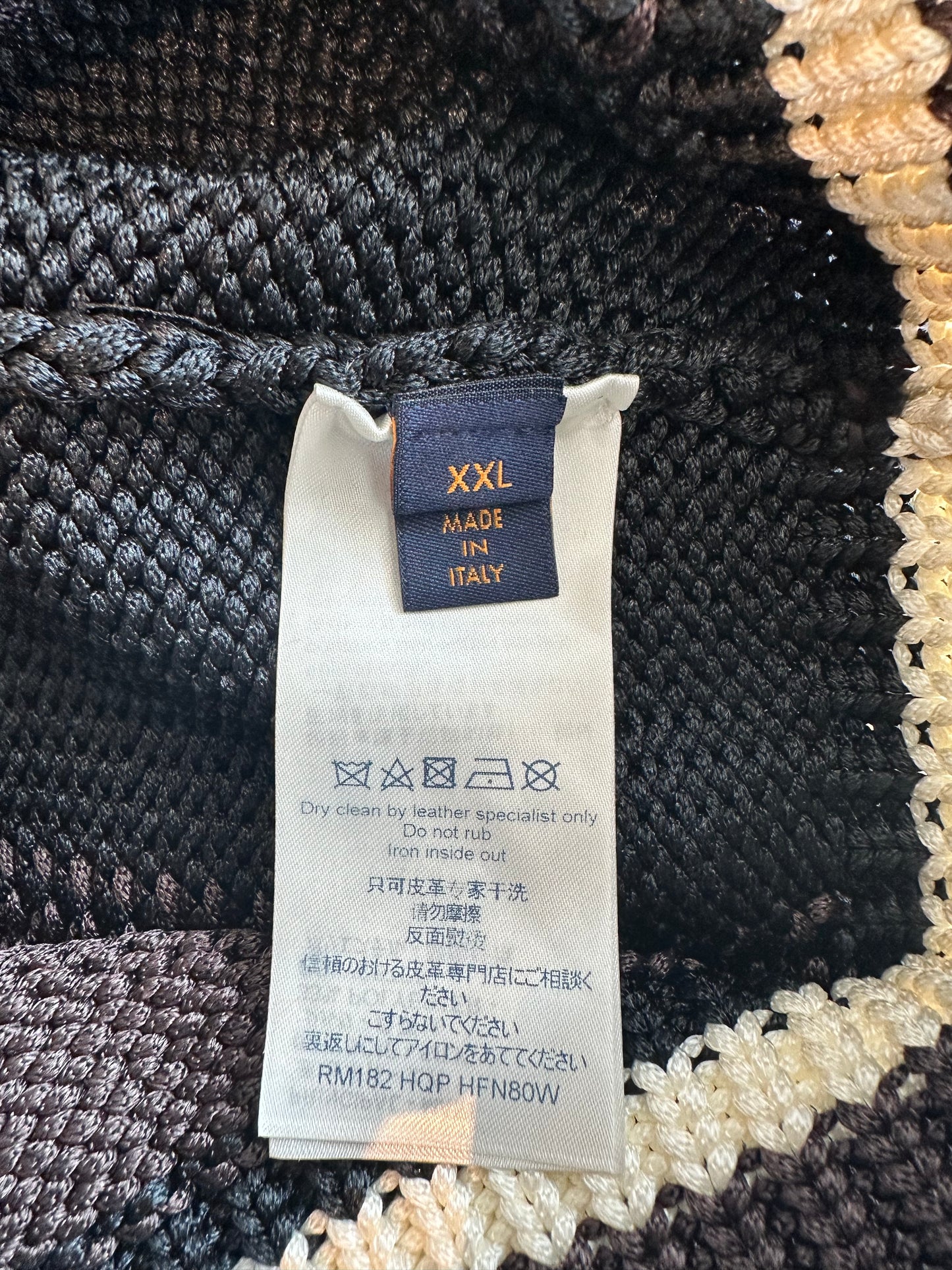 Louis Vuitton Brown & Black Python Logo Knitted Sweater