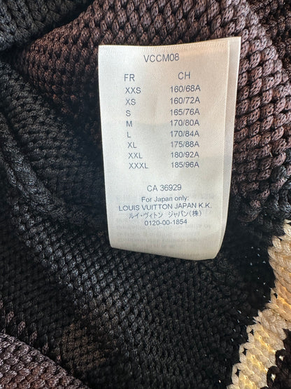 Louis Vuitton Brown & Black Python Logo Knitted Sweater
