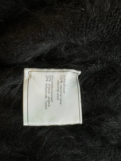Chanel Black Mohair CC Logo Women's Turtle Neck Sweater