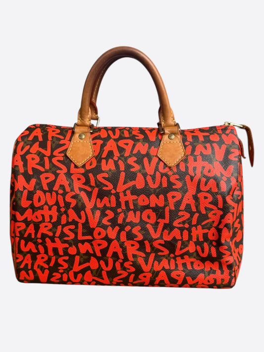Louis Vuitton Stephen Sprouse Brown & Orange Monogram Speedy 30