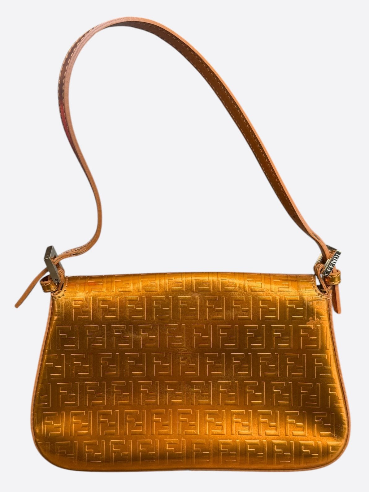 Fendi Orange FF Monogram Mamma Baguette Bag