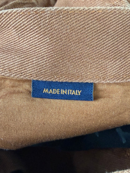 Louis Vuitton Brown Embossed Monogram Carpenter Pants