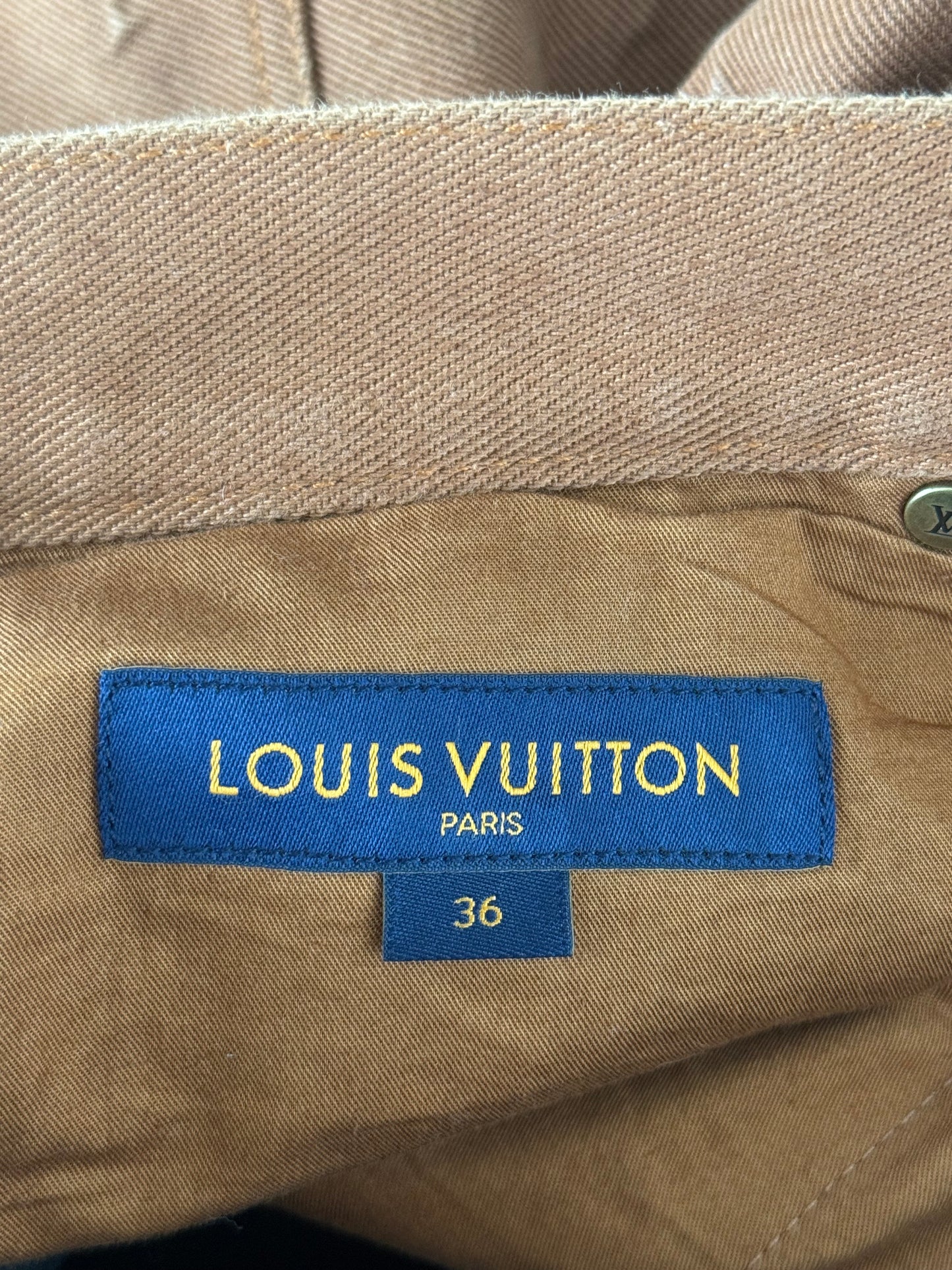 Louis Vuitton Brown Embossed Monogram Carpenter Pants