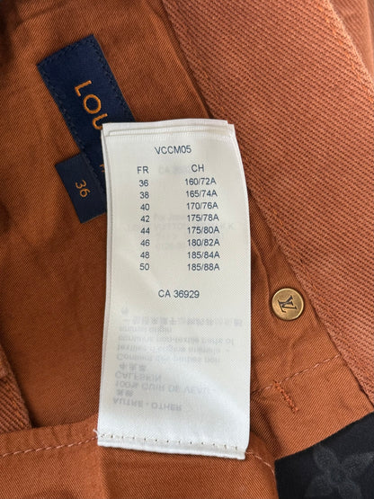 Louis Vuitton Brown Embossed Monogram Carpenter Pants