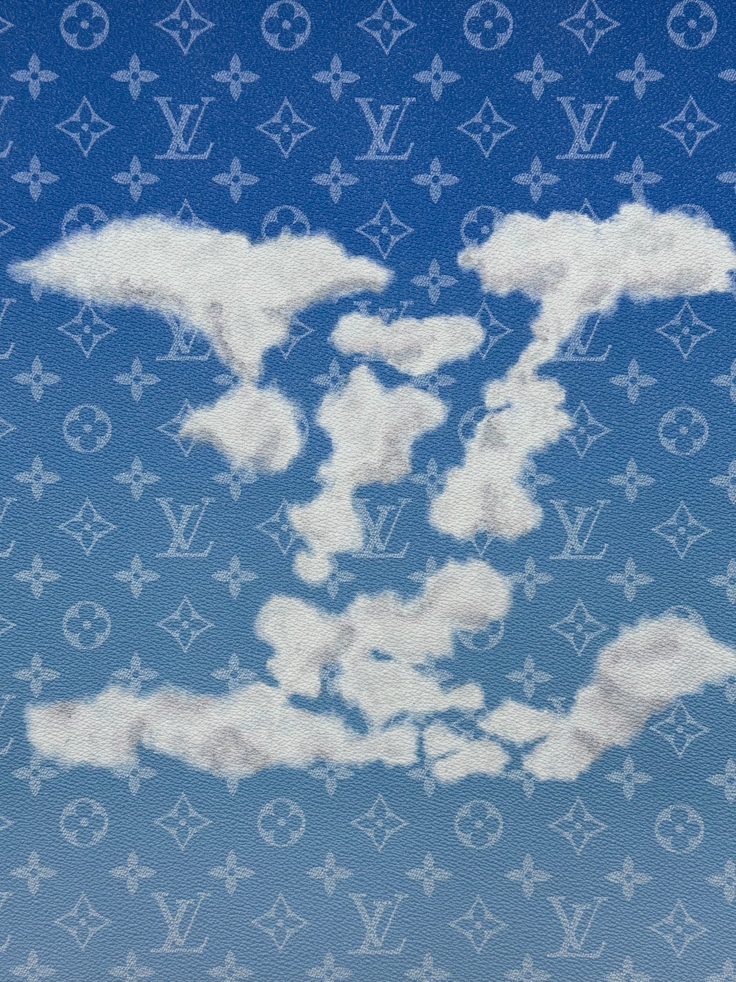 Louis Vuitton Blue & White Cloud Logo Monogram Horizon 55
