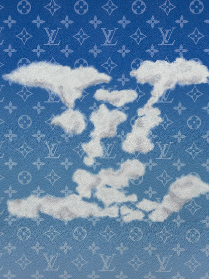 Louis Vuitton Blue & White Cloud Logo Monogram Horizon 55