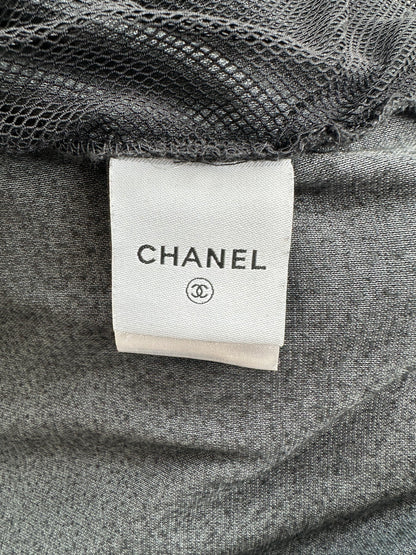 Chanel Black & Blue CC Logo Women's Zip Up Hoodie