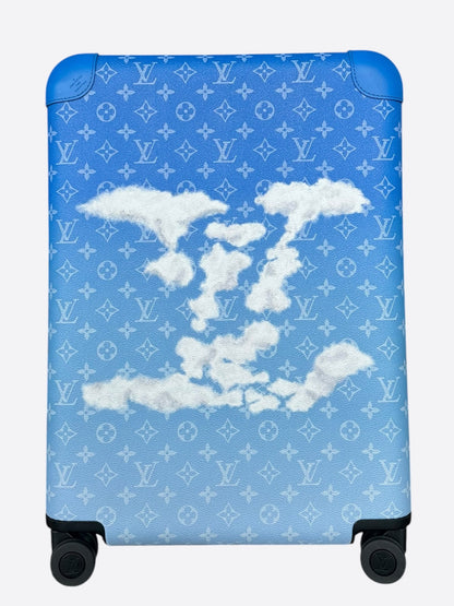Louis Vuitton Blue & White Cloud Logo Monogram Horizon 55