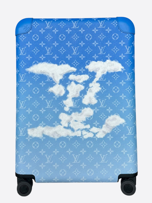 Louis Vuitton Blue & White Cloud Logo Monogram Horizon 55
