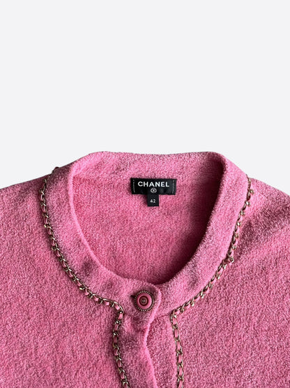 Chanel Pink Chain Women's Cardigan