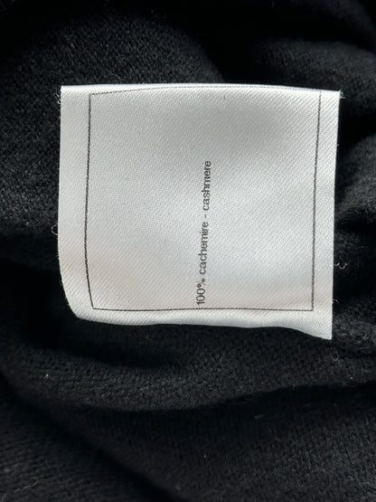 Chanel Black Tuffetage Logo Women's Cashmere Zip Up Hoodie
