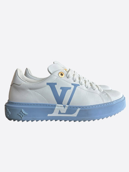 Louis Vuitton Blue & White Logo Time Out Sneakers