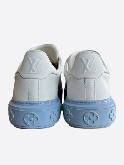 Louis Vuitton Blue & White Logo Time Out Sneakers