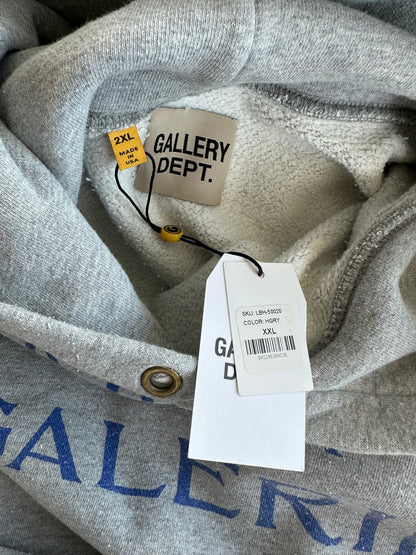 Gallery Dept Grey & Blue Le Bar Logo Hoodie