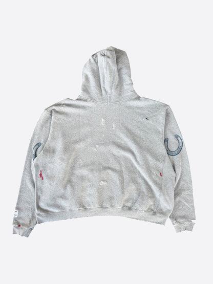 Gallery Dept Grey Paint Splatter Chateau Ranch Logo Hoodie