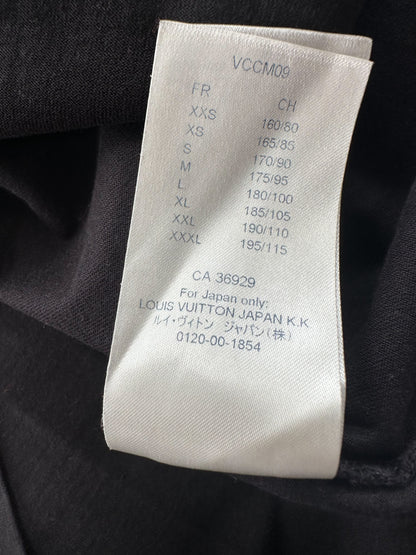 Louis Vuitton Black & White LV Stitch Logo T-Shirt