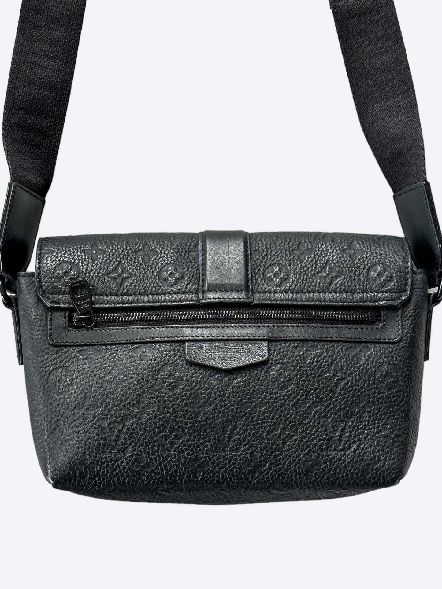 Louis Vuitton Black Taurillon Monogram S-Lock Messenger Bag