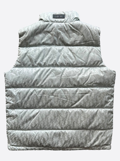 Dior Silver Oblique Puffer Vest