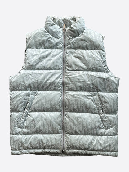 Dior Silver Oblique Puffer Vest