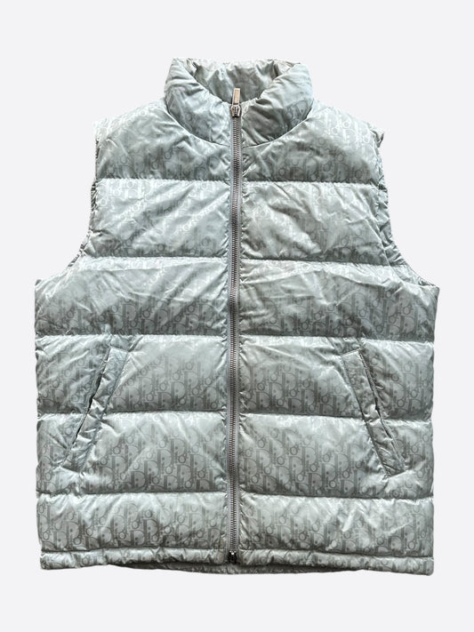 Dior Silver Oblique Puffer Vest