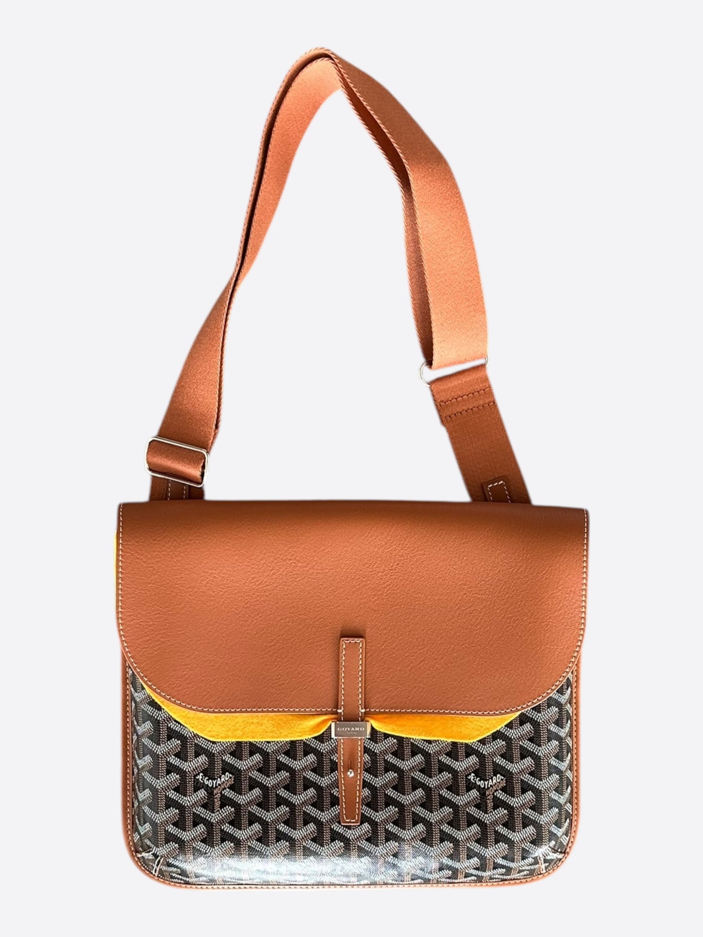 Goyard Black & Brown Coursier Messenger Bag