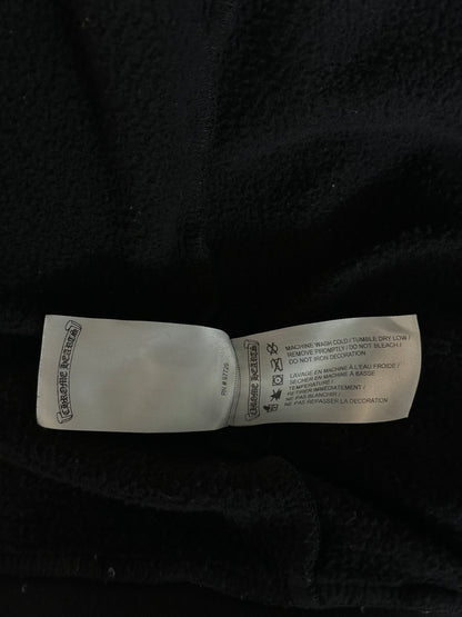Chrome Hearts Black & White T-Bar Logo Zip Up Hoodie