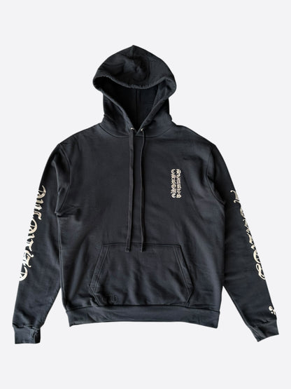 Chrome Hearts Black & Silver Script Logo Hoodie