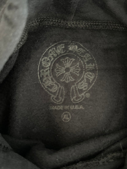 Chrome Hearts Black & Silver Script Logo Hoodie