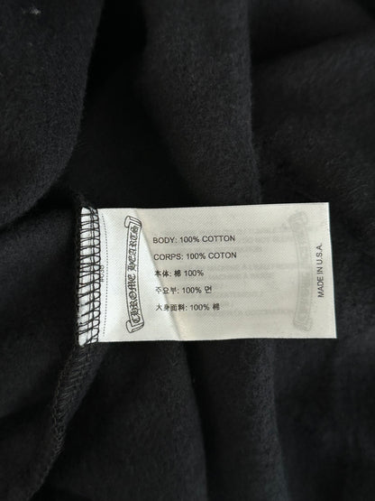 Chrome Hearts Black & Silver Script Logo Hoodie