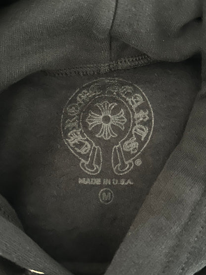 Chrome Hearts Black & Silver Script Logo Hoodie